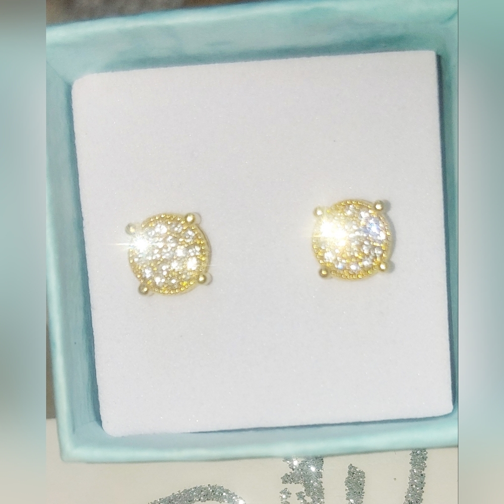 Elegant Gold Stud Earrings